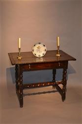 A William and Mary oak side table.