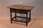 A William and Mary oak side table.