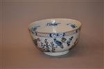 A large early 18th century delft punch bowl.