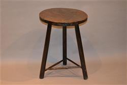 A small mid 18th century ash cricket table. 