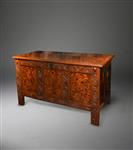 A Charles I oak marquetry inlaid chest. 