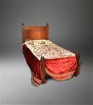 A late Elizabethan oak bed head.