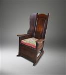 A George III oak lambing chair.