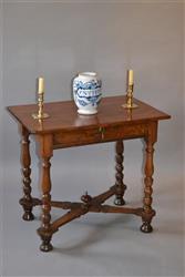 A very small Queen Anne yew wood side table.