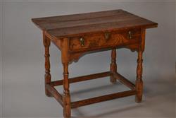 An early 18th century ash side table.