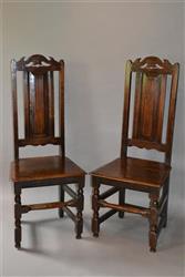 Two sets of four Welsh high back chairs.