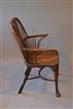A George III yew wood Thames Valley Windsor chair.