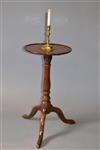 A George II yew and pear wood candlestand.