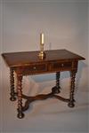 An impressive  Charles II burr oak side table.