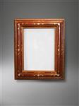 An 18th century Venetian red lacquer frame mirror.