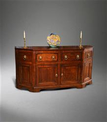 A George III oak dresser base of rare form.