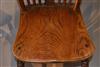 A set of six Thames Valley yew wood Windsor chairs