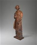 An early 16th century life size carved oak figure.
