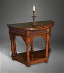 A large  Charles I oak credence table.