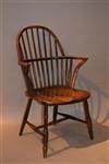 A late 18th century Windsor bow back armchair.