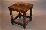 A mid 17th century oak child's table.