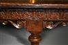 A Charles II oak six leg refectory table.