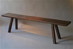 A Regency oak bench or form.