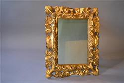 A late 17th century giltwood frame mirror.