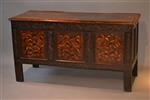 A mid 17th century marquetry inlaid coffer.