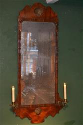 A rare George I walnut sconce mirror. 