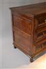 A Charles II oak chest of drawers.