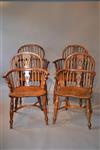 A matched set of 10 low back Windsor armchairs.