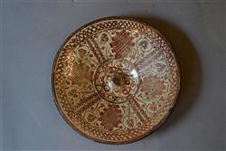 A 16th century Hispano-Moresque plate.