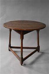 A Queen Anne  elm cricket table.