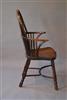 A late 18th century yew wood Windsor chair.