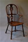 A late 18th century yew wood Windsor chair.