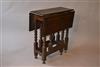 A very small William and Mary oak gateleg table.