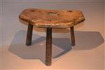 A lovely primitive elm stool. 