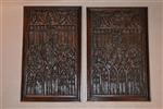 A pair of early16th century oak tracery panels.