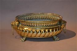 A mid 19th century French brass jardiniere.