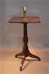 A small George III oak and elm pedestal table.