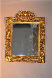 A late 17th century giltwood mirror. 