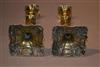 A fine pair of George II brass candlesticks.