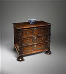 A small late 17th century oak chest of drawers.