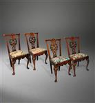 A set of four wonderful quality oak side chairs.